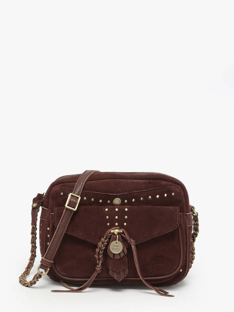 Cross Body Tas Vintage Leder Mila louise Beige vintage 3327VC